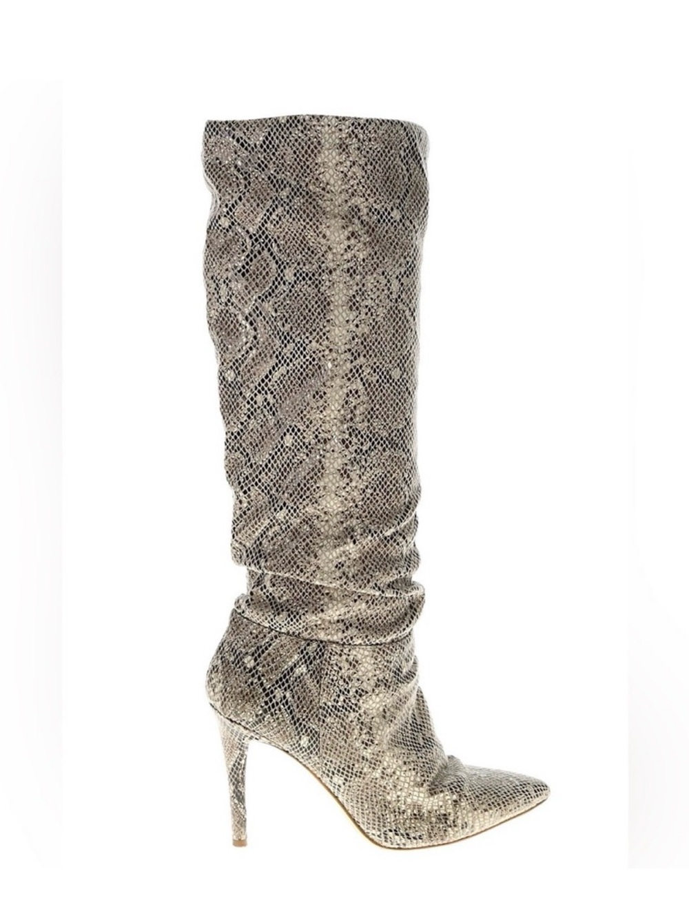 Jessica Simpson Saferra Snake-Print Knee-High Stiletto Boot - Sz 9